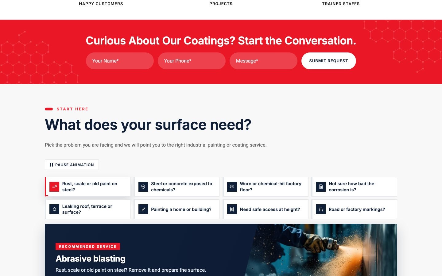 Niraj Associates website inner page